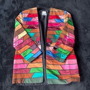 Vintage Girasol multi patchwork blazer